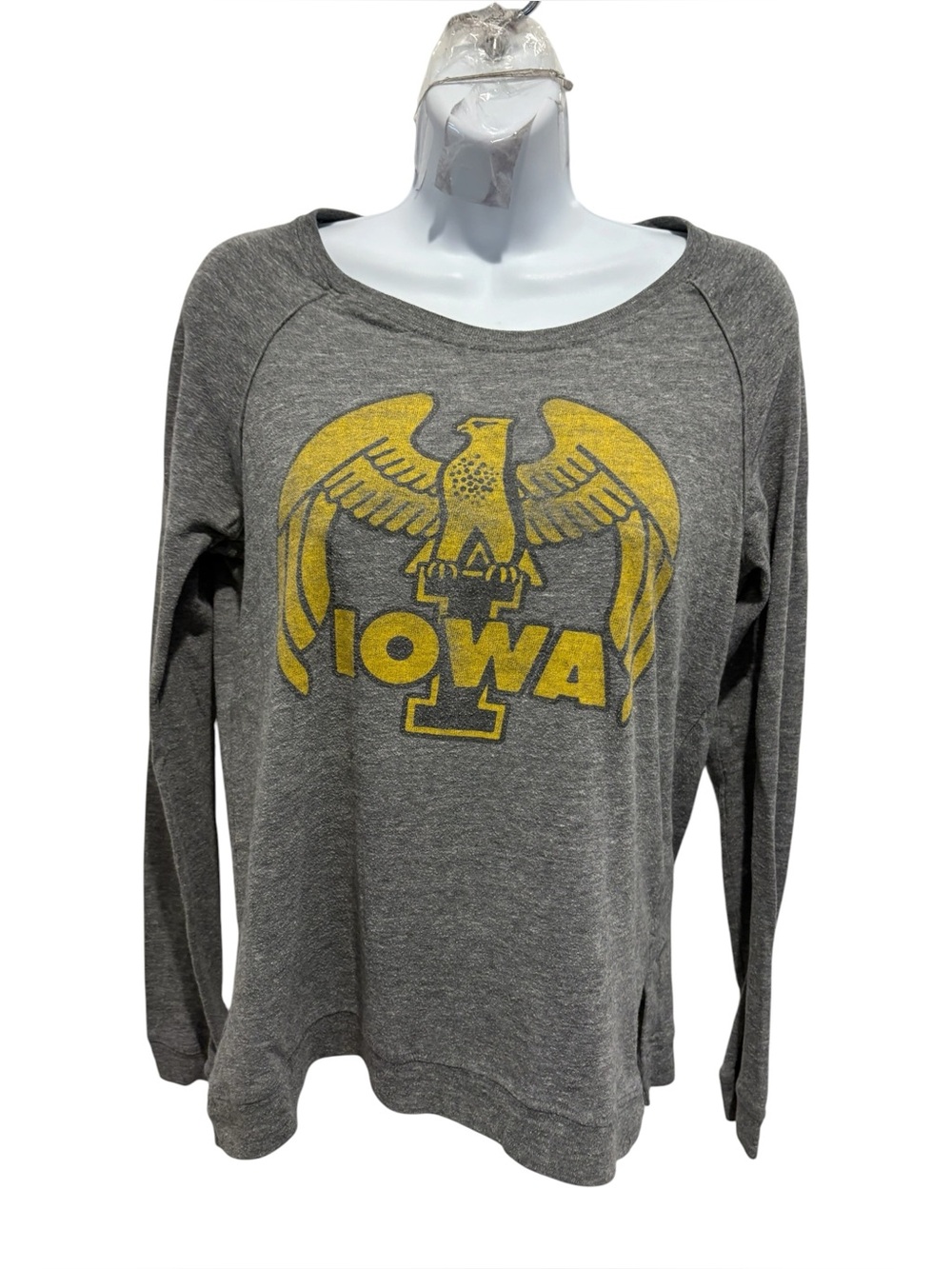 TAILGATE Women’s University of Iowa Hawkeyes Long Sleeve Gray Top Size Medium